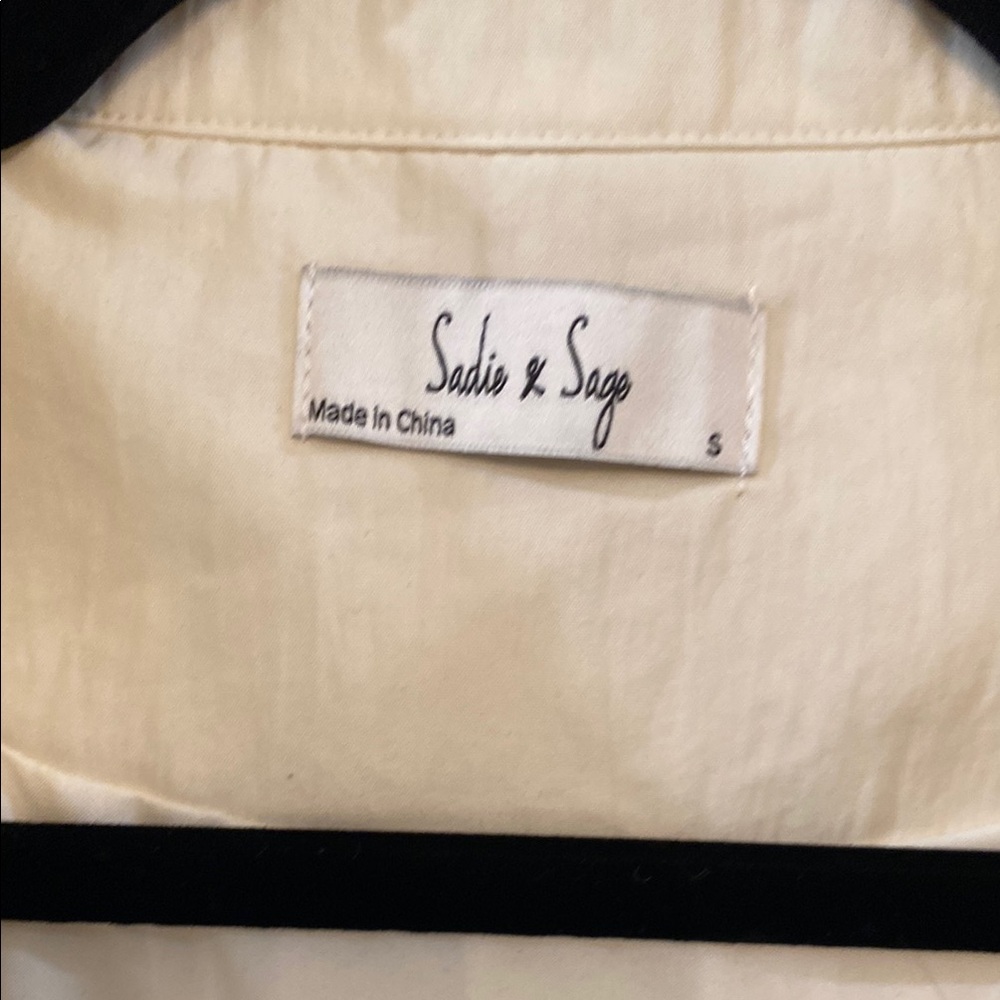 ⚡️3 for $15⚡️Sadie & Sage Cream Utility Jacket with Stand-Up Collar - Picture 2 of 4